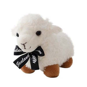 Souvenirs: Sheep Standing with Black Ribbon - 14cm