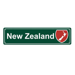 Whats New: New Zealand Roadsign Metal Hanging Green Sign - Map