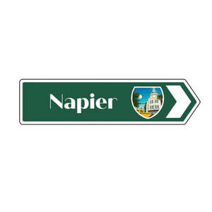Whats New: Napier Roadsign Magnet Green - Art Deco