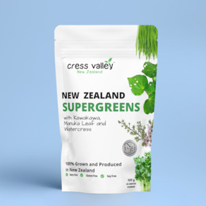 Cress Valley Organic New Zealand Super Greens with Kawakawa, Manuka Leaf & Water&hellip;