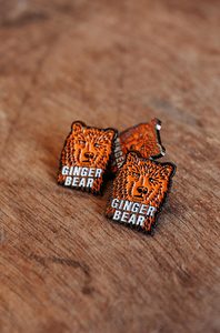 Products: Ginger Bear Pin Badge Crimson Badger Brewing