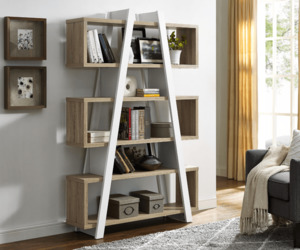 Desks: Banksia A Frame Bookcase - Oak