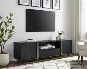 Entertainment Units: Capri TV Cabinet - Black and Gold