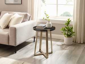 Capri End Table - Black and Gold