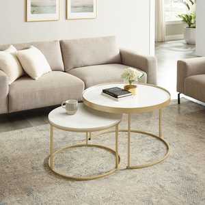 Coffee Tables: 2 Piece Nesting Coffee Table Set