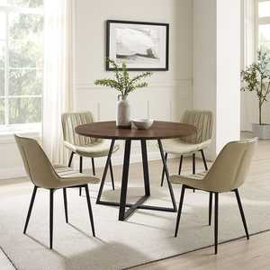 Dining Table: Capri Round Dining Table - Dark Oak