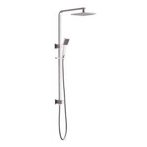 Products: Remarkable Square Shower Column with Brass Shower Head in Bottom Inlet