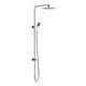 Remarkable Square Shower Column with Brass Shower Head in Bottom Inlet