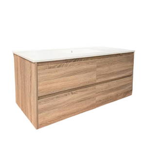 1500 4 Drawers Royal Oak (Woodgrain) WH Plywood Vanity
