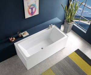 Baths Crown Bathrooms: Remarkable II 1670mm Freestanding Bath with 3 sided 15mm Upstands