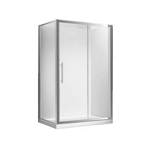 Corner Square & Rectangle Showers Crown Bathrooms: Milford 1200X800 Corner Single Sliding Door Square Shower in Chrome