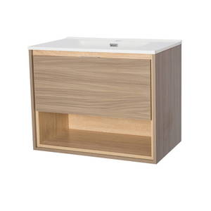 Key 750 Wall Hung Vanity – Light Oak/Dark Oak