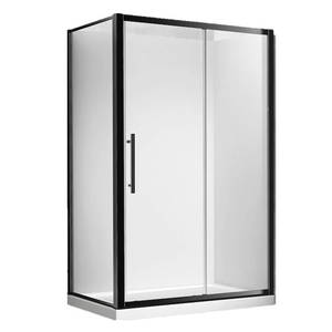 Corner Square & Rectangle Showers Crown Bathrooms: Milford 1200X900 Corner Single Sliding Door Shower in Matt Black – Extra High
