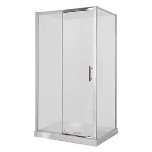 Corner Square & Rectangle Showers Crown Bathrooms: Milford 1200X900 Corner Single Sliding Door Square Shower in Chrome