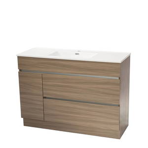 Bathroom Furniture Crown Bathrooms: Key 1200 Floor Standing Vanity – Dark Oak