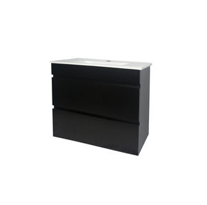 Bathroom Furniture Crown Bathrooms: OJOS 600 Slim Wall Hung Vanity – White/Black/Beige Grain/Caramel Mocha/Royal Oak