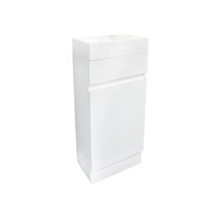 Remarkable 400 Floor Standing Vanity – White/Black/Royal Oak