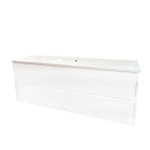 Bathroom Furniture Crown Bathrooms: 1500 4 Drawers White (Woodgrain) WH Plywood Vanity