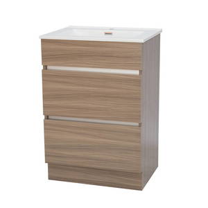 Bathroom Furniture Crown Bathrooms: Key 600 Floor Standing Vanity – Dark Oak