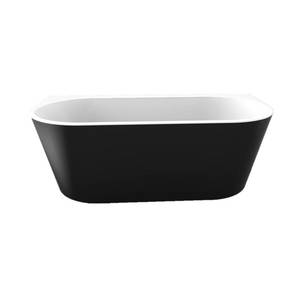Baths Crown Bathrooms: Coromandel 1500 Back To Wall Freestanding Bath in Black