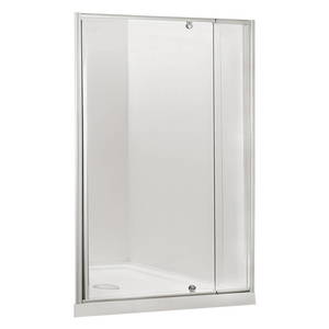 Alcove Showers Crown Bathrooms: Milford 800X800 Alcove Pivot Door Square Shower in Chrome