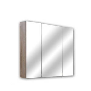 Wanaka 900mm Plywood LED Mirror Cabinet-Beige Grain/Caramel Mocha