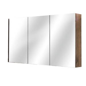 Bathroom Furniture Crown Bathrooms: Wanaka 1200mm Plywood LED Mirror Cabinet-Beige Grain/Caramel Mocha