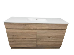 Bathroom Furniture Crown Bathrooms: Remarkable 1500 4Dr Royal Oak (Woodgrain)FS Plywood Vanity
