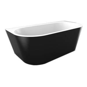 Baths Crown Bathrooms: Coromandel 1700 Back To Wall Freestanding Bath in Black