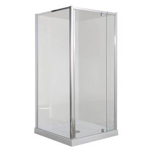 Corner Square & Rectangle Showers Crown Bathrooms: Milford 1000X1000 Corner Pivot Door Square Shower in Chrome
