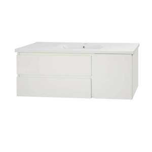 Bathroom Furniture Crown Bathrooms: Wanaka 1200 Wall Hung Vanity – White/Dark Oak/White Oak