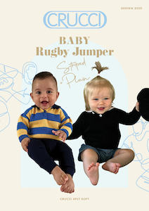 Patterns 4ply Pure Wool Soft: Crucci Knitting Pattern 2320 Baby Rugby Jumper