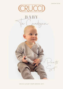 Crucci Knitting Pattern 2318 Tie Cardigan & Pants Set