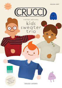Winter 2020 Pattern Collection: Crucci Knitting Pattern 2007 Kids Sweater Trio (Digital)