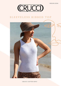 Winter 2020 Pattern Collection: Crucci Knitting Pattern 2034 Sleeveless Ribbed Top