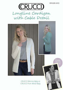 Crucci Knitting Pattern 2012 Longline Rib Cardigan