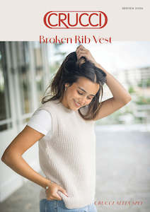 Womens Patterns: Crucci Knitting Pattern 2306 Broken Rib Vest