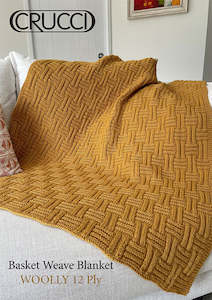 Crucci Knitting Pattern 2228 Basket Weave Blanket