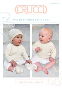 Crucci Pattern 205 Baby 8ply Moss Stitch Set