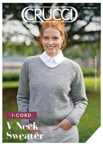 New Collection: Crucci Knitting Pattern 2604 i-Cord V Neck Sweater