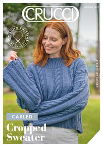Crucci Knitting Pattern 2501 Cabled Cropped Sweater