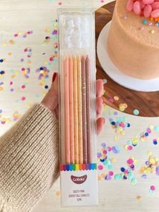 Products: Cake Candles - Super Tall 18cm - Ombre Dusty Pink - crumbs & confetti