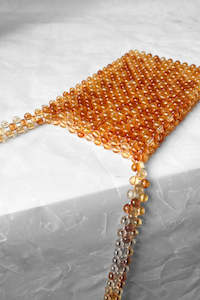 Vintage Clothing - Online: Vintage Amber Beaded Bag