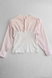 Slow Fashion By Crushes: Upcycled Pink What Waist Shirt (Small)