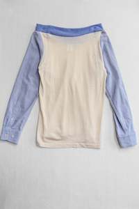 Slow Fashion By Crushes: Upcycled Cream Off The Shoulder Long Sleeve (Medium)