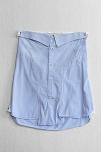 Slow Fashion By Crushes: Upcycled Baby Blue Check Boob Tube Corset (medium)