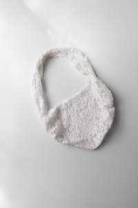 Slow Fashion By Crushes: Handmade White Lace Shoulder Bag