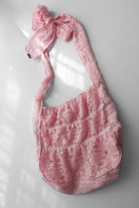 Handmade Pink Lace Bow Bag