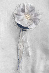 Rosette - Denim, Silk and Crochet