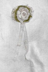 Rosette - Green Stripes and Lace